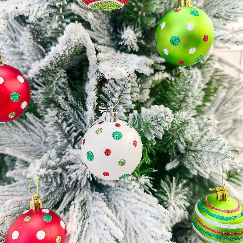 Conjunto de Enfeites de natal para Árvore - Bolas Decorativas Elegantes