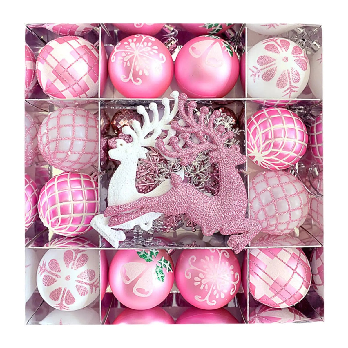 Conjunto de Enfeites de natal para Árvore - Bolas Decorativas Elegantes