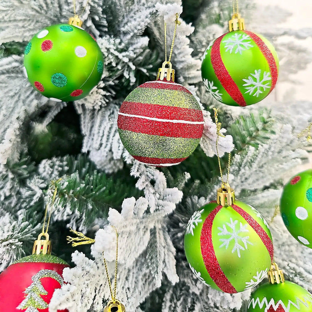 Conjunto de Enfeites de natal para Árvore - Bolas Decorativas Elegantes