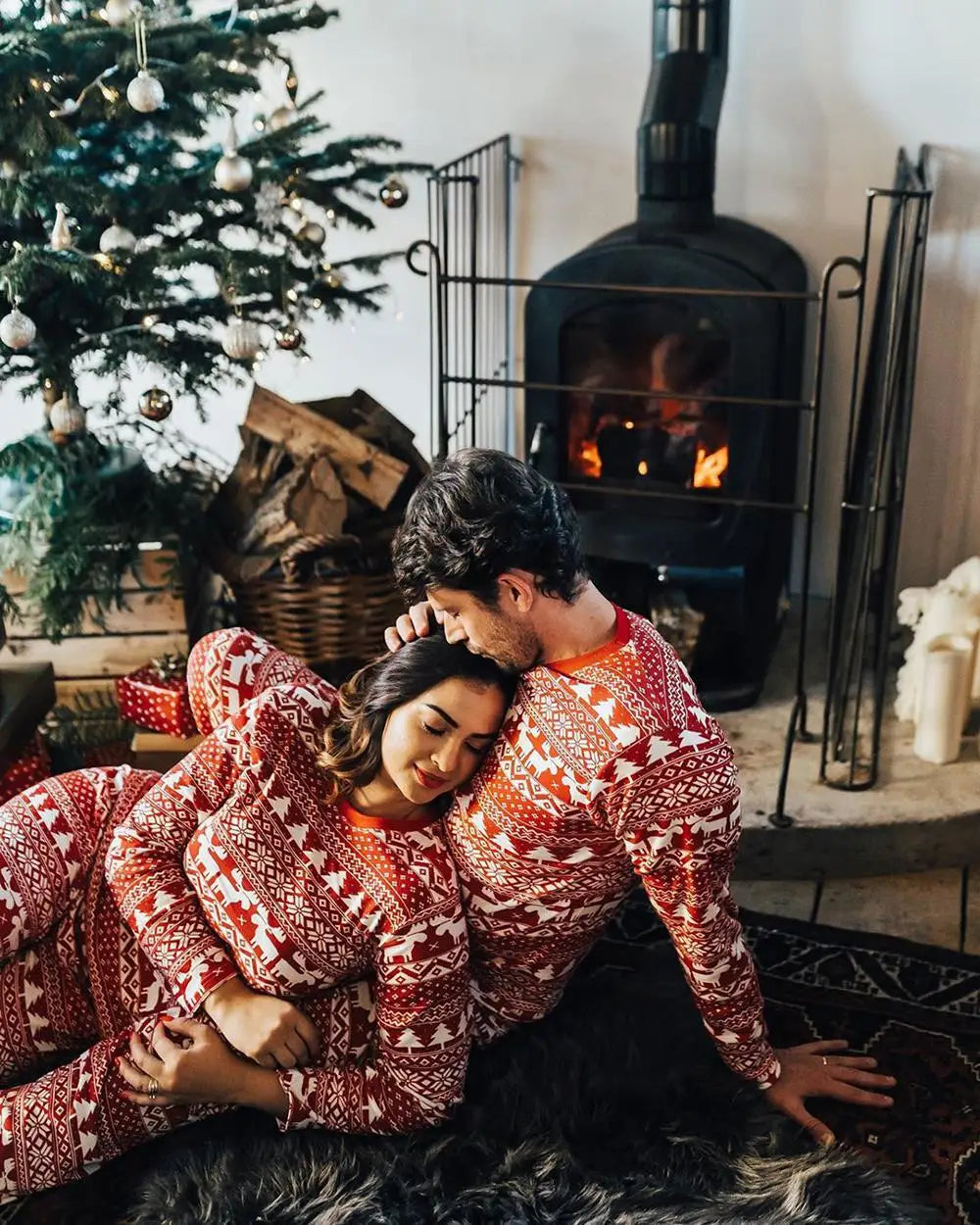 Pijamas de Natal a Combinar para Toda a Familia - Pai, Mãe e Crianças