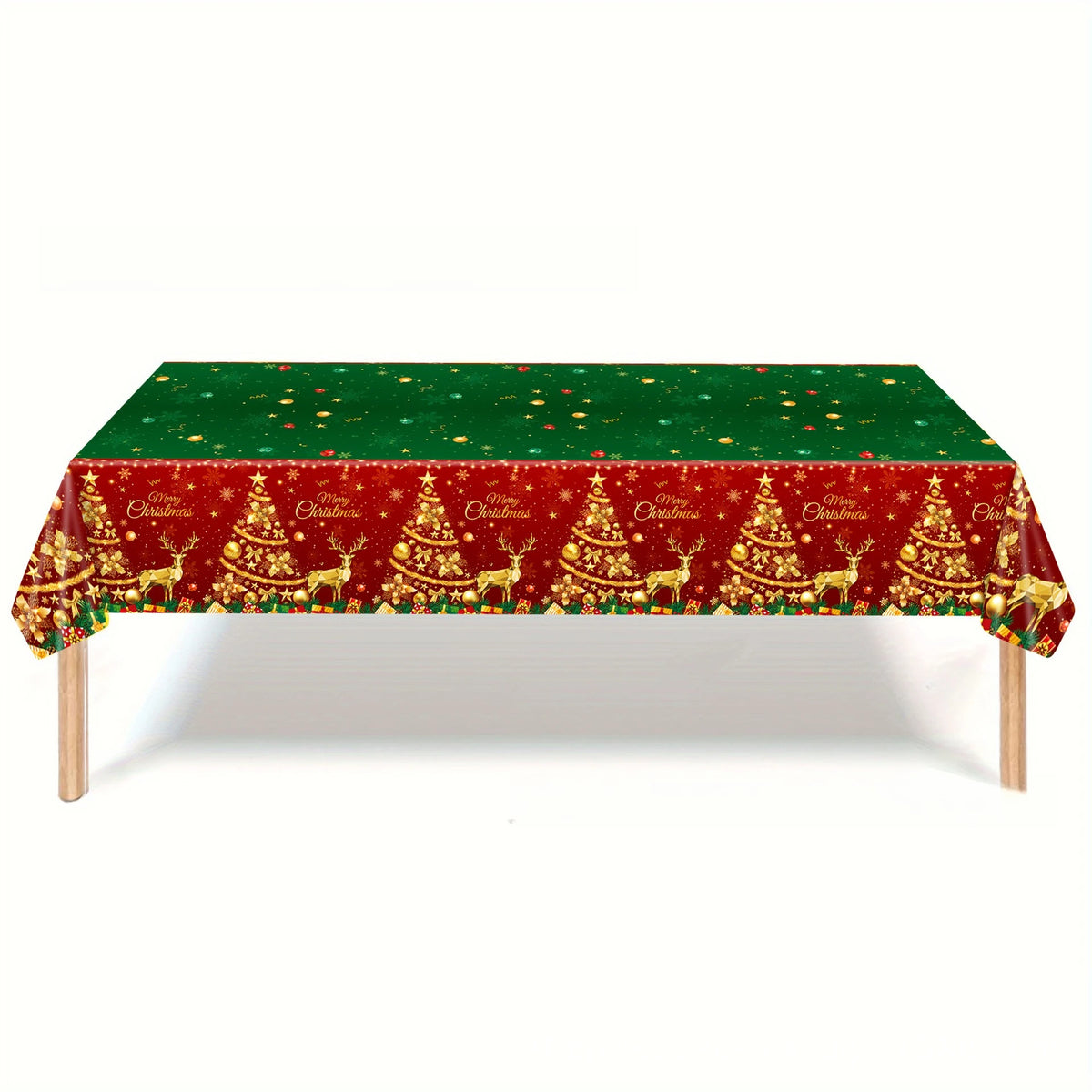 Conjunto de Mesa Descartável de Natal - Pratos, Copos e Guardanapos