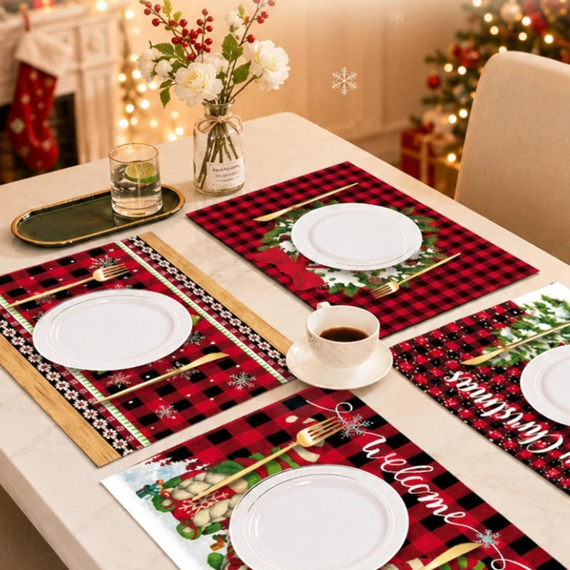 Individuais de Mesa de Natal - Decoração Festiva para Mesa