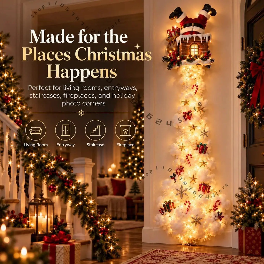 Decoração de Natal LED 3D - Árvore luminosa de Parede