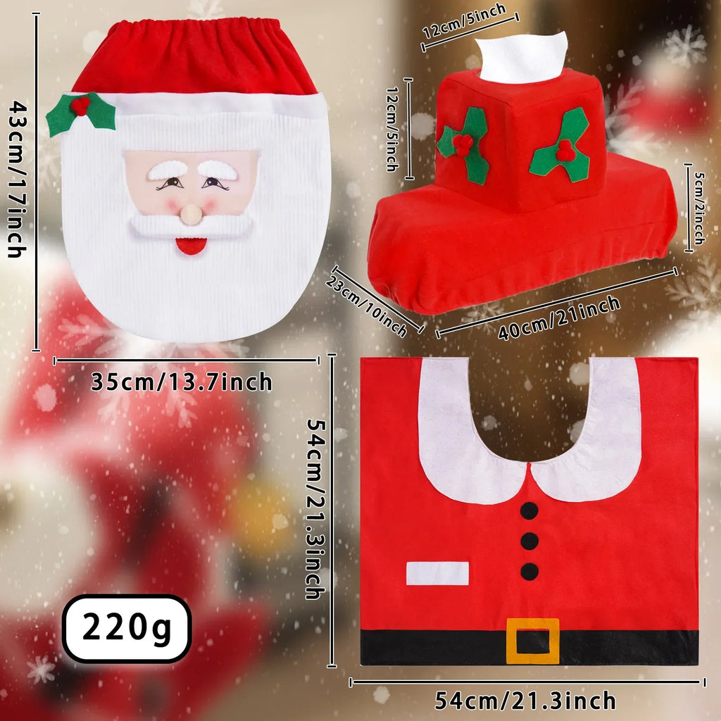 Conjunto de Decoração de Natal para Casa de Banho