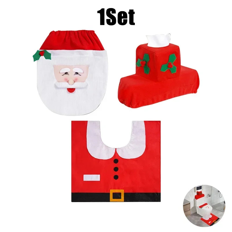 Conjunto de Decoração de Natal para Casa de Banho