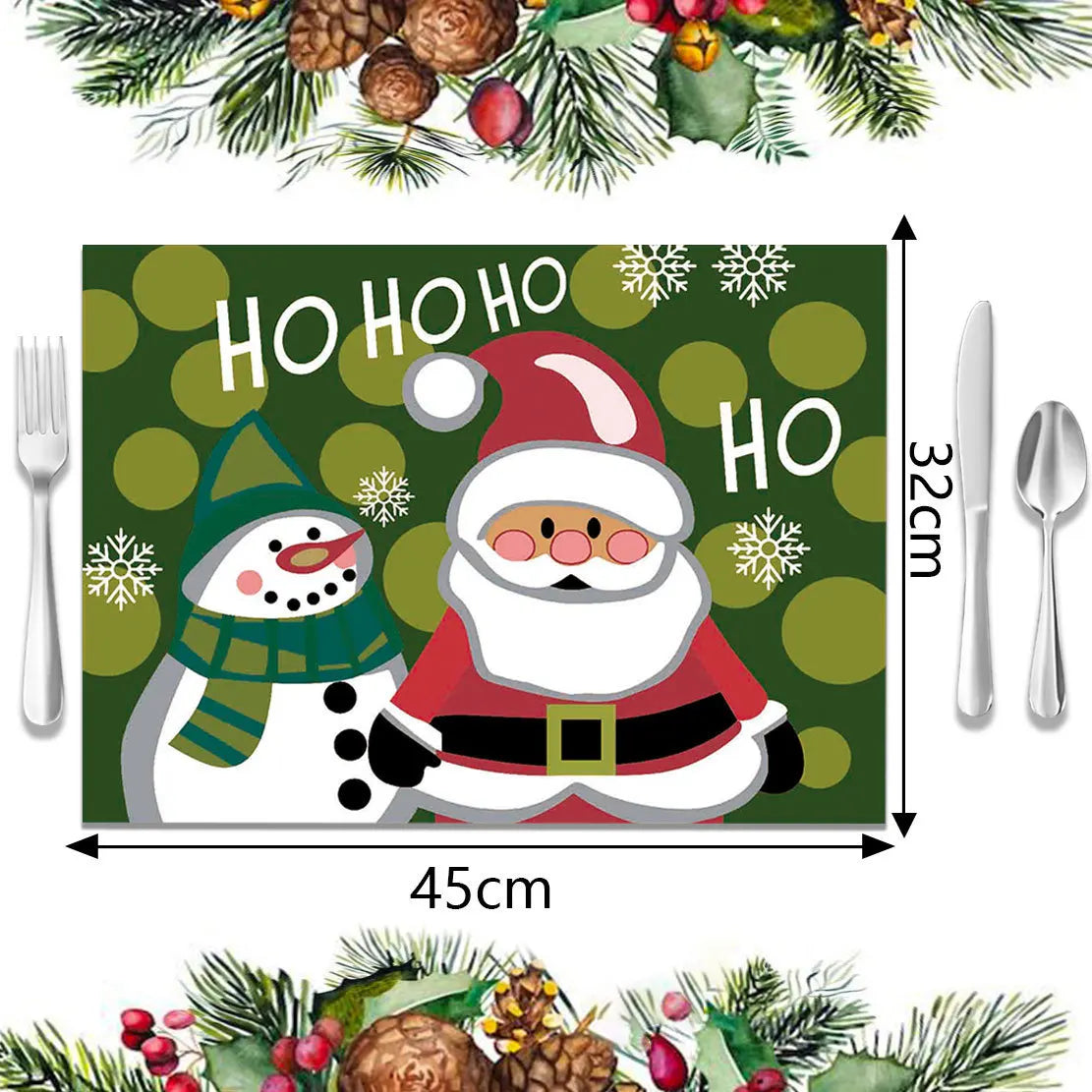 Individuais de Mesa de Natal - Decoração Festiva para Mesa