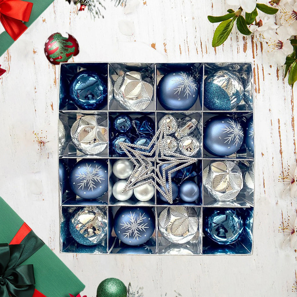 Conjunto de Enfeites de natal para Árvore - Bolas Decorativas Elegantes