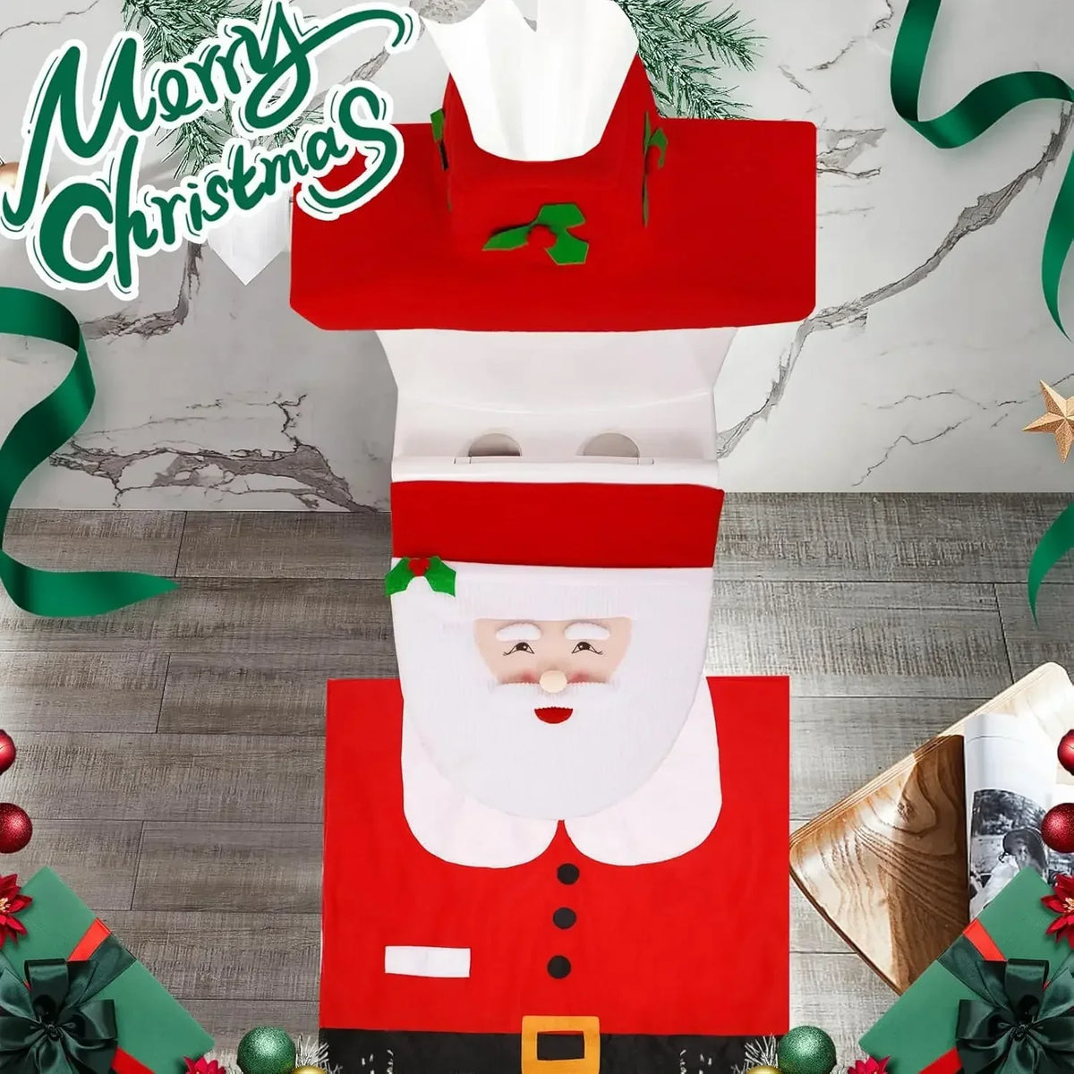 Conjunto de Decoração de Natal para Casa de Banho