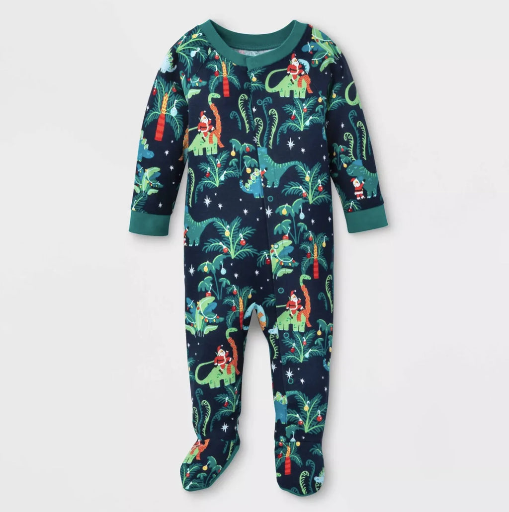 Pijamas de Natal de Dinossauros para Toda Familia