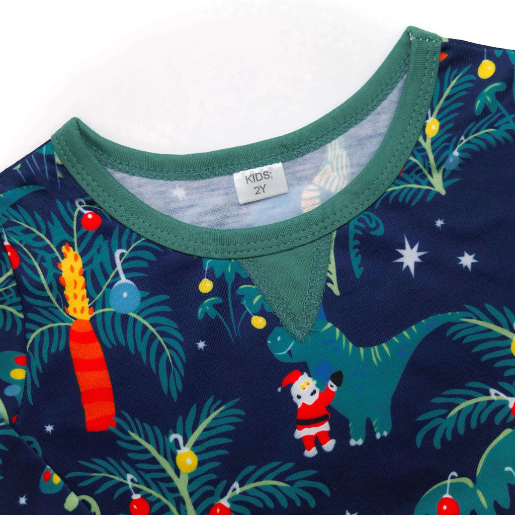 Pijamas de Natal de Dinossauros para Toda Familia