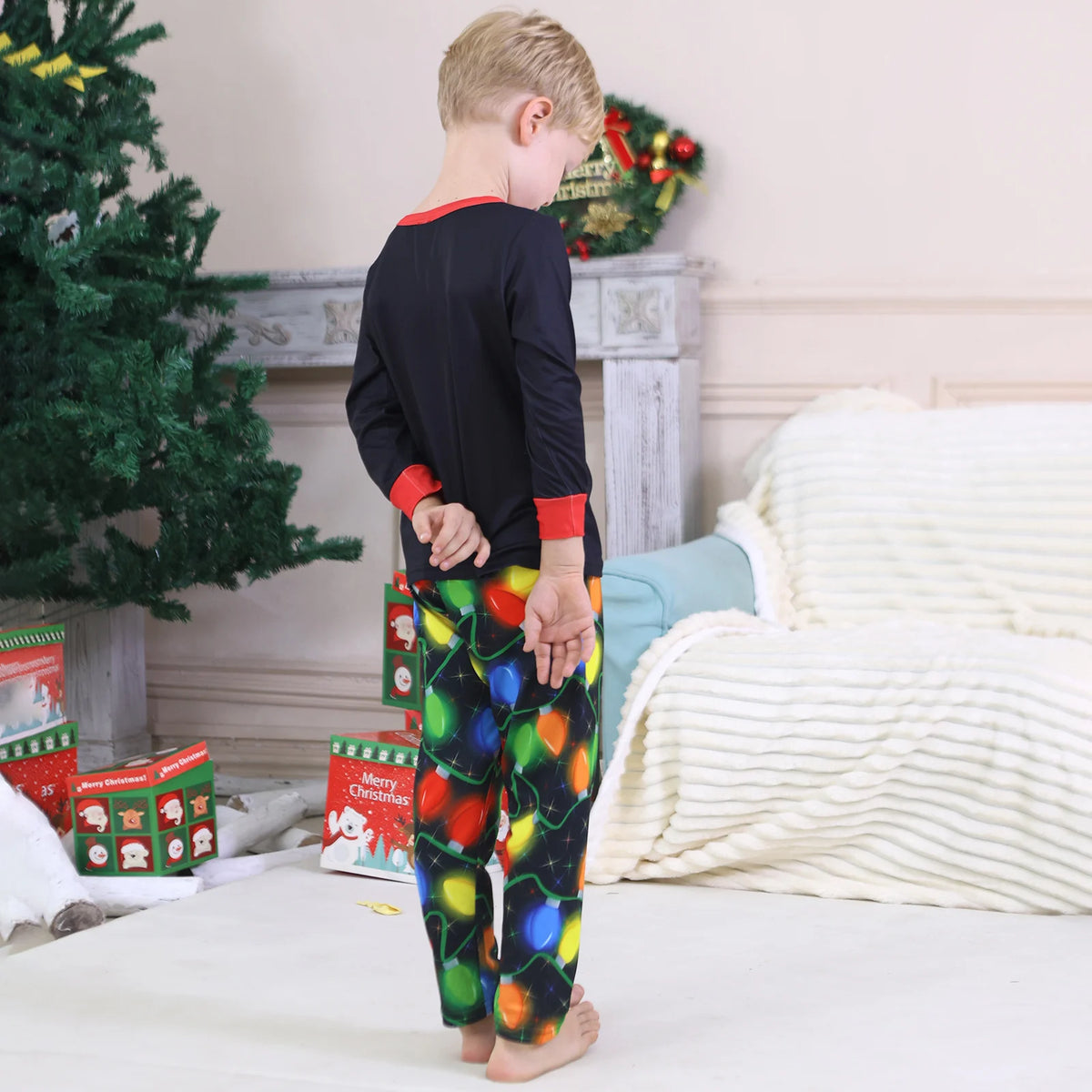Pijamas de Natal Combinados para Toda  A Familia - Adultos, Crianças e Bebés