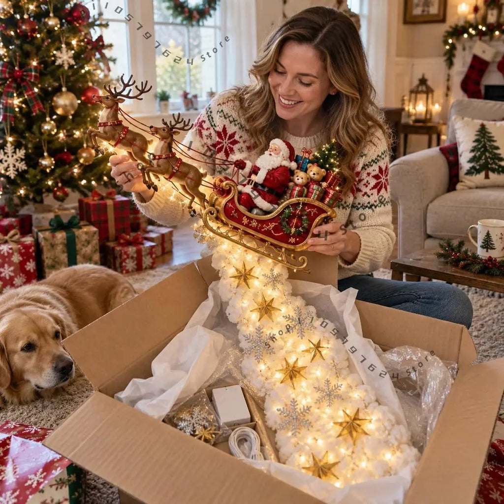 Decoração de Natal LED 3D - Árvore luminosa de Parede