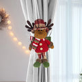 Ganchos Decorativos de Natal para Cortinas - Boneco de Neve, Rena e Pai Natal