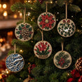 Conjunto de 6 Ornamentos de Natal DIY - Pintura de Diamantes