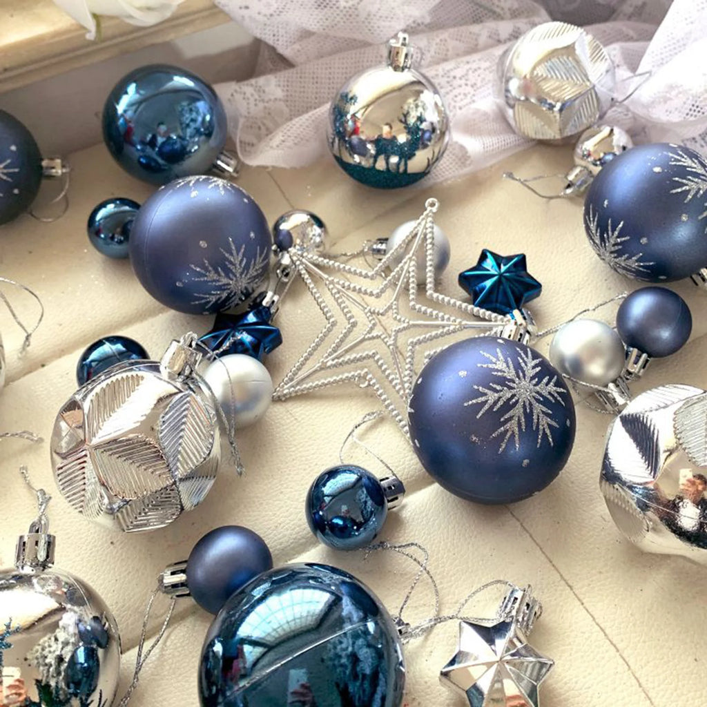 Conjunto de Enfeites de natal para Árvore - Bolas Decorativas Elegantes