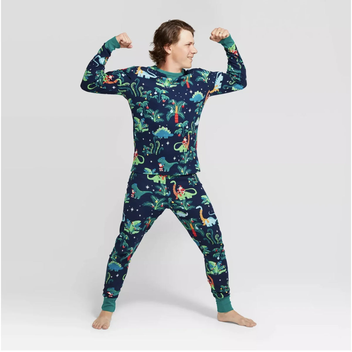 Pijamas de Natal de Dinossauros para Toda Familia