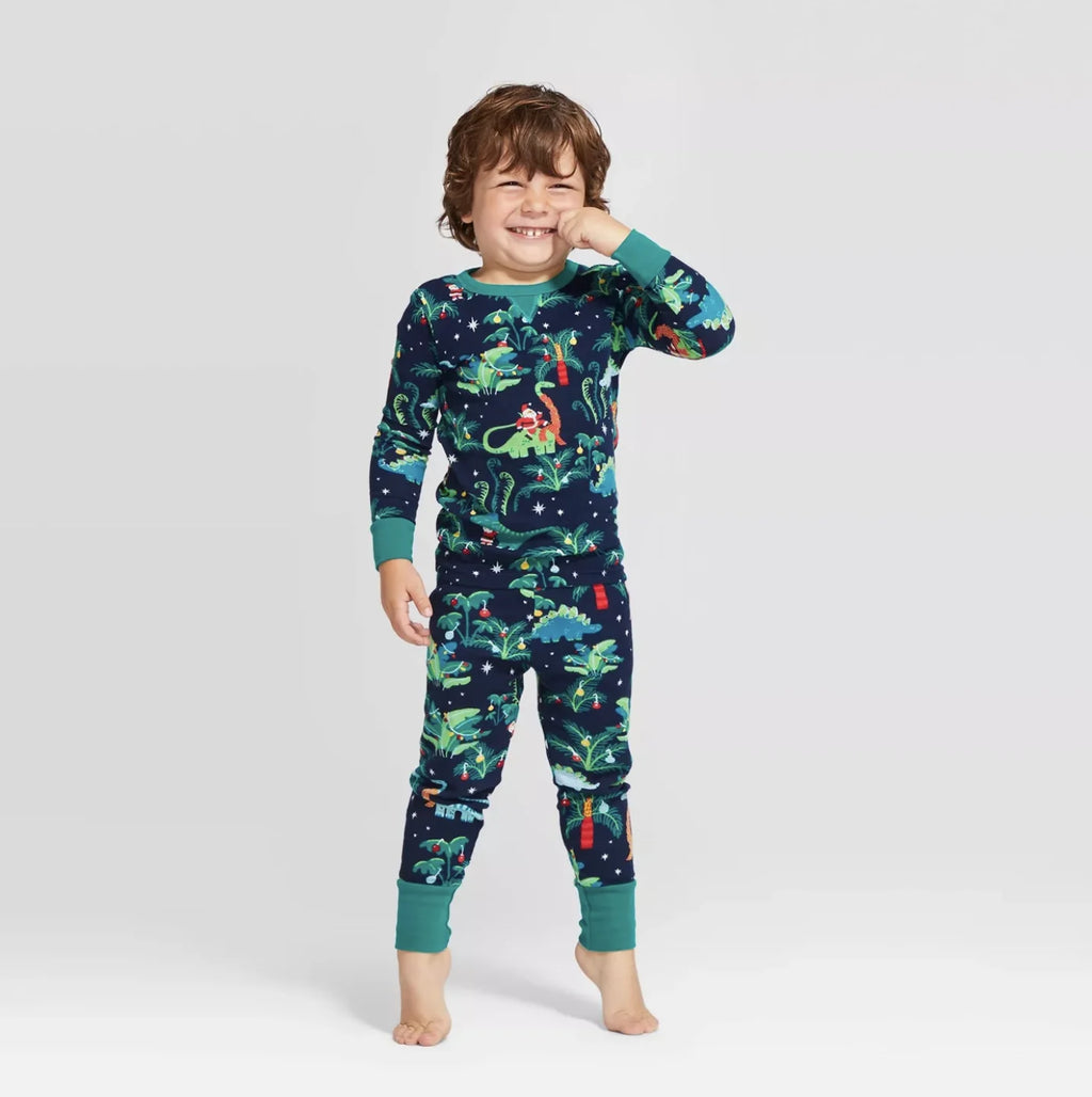Pijamas de Natal de Dinossauros para Toda Familia