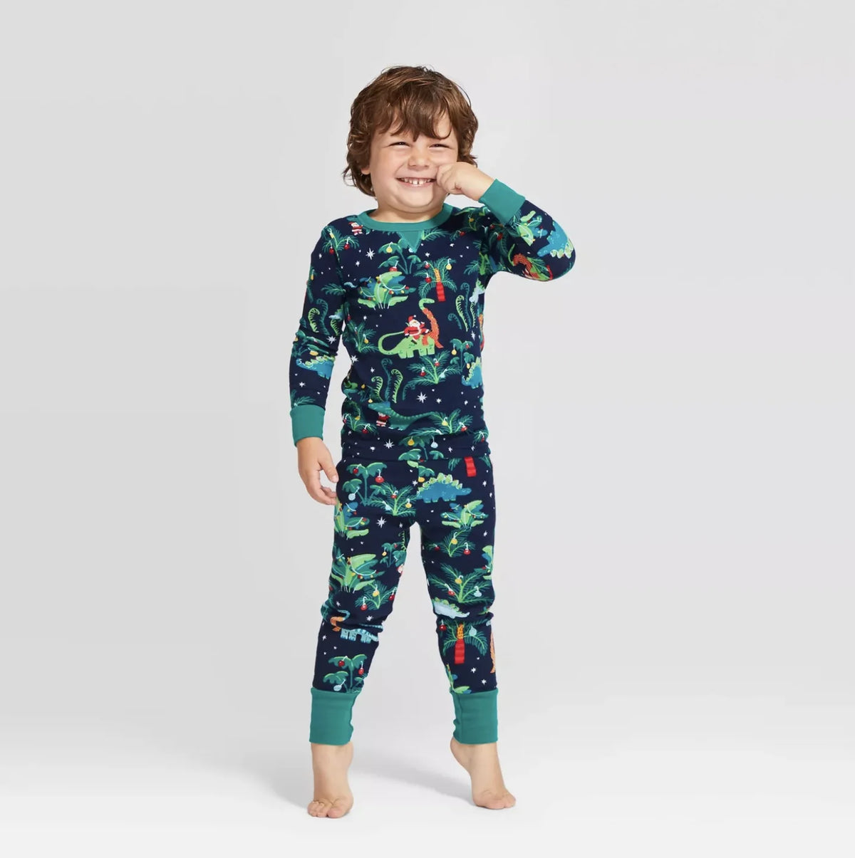 Pijamas de Natal de Dinossauros para Toda Familia