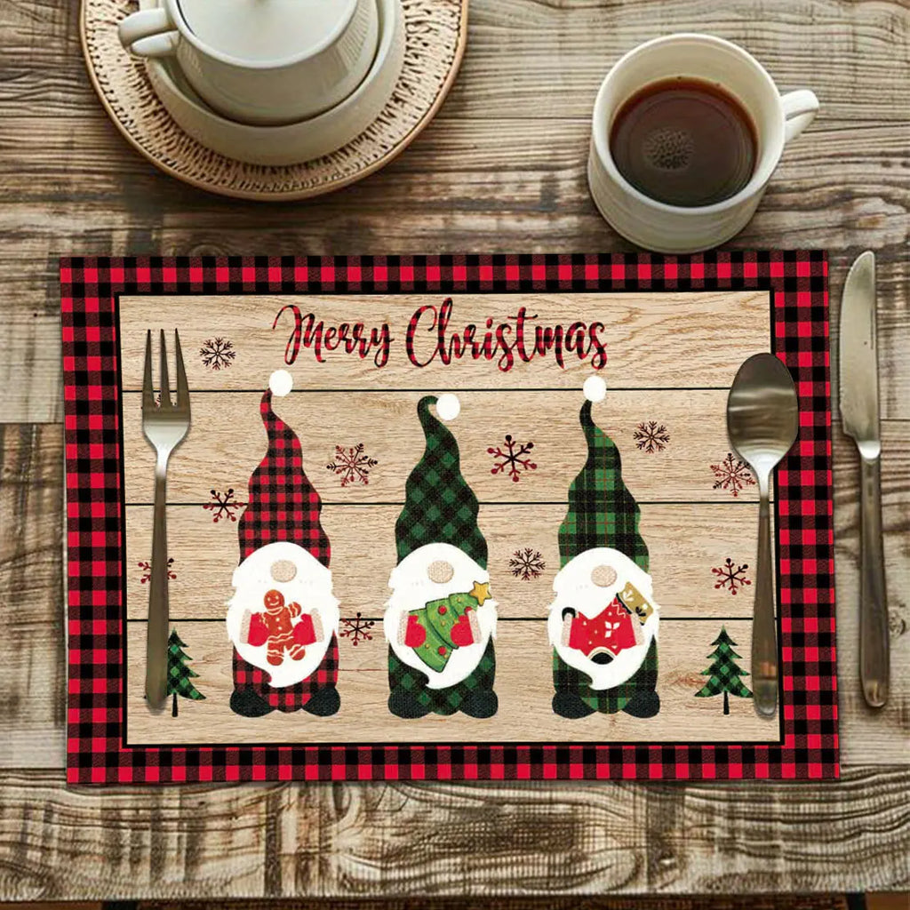 Individuais de Mesa de Natal - Decoração Festiva para Mesa