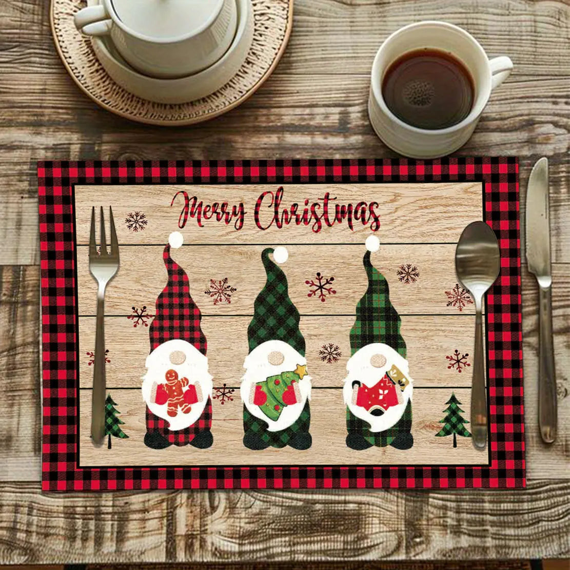 Individuais de Mesa de Natal - Decoração Festiva para Mesa