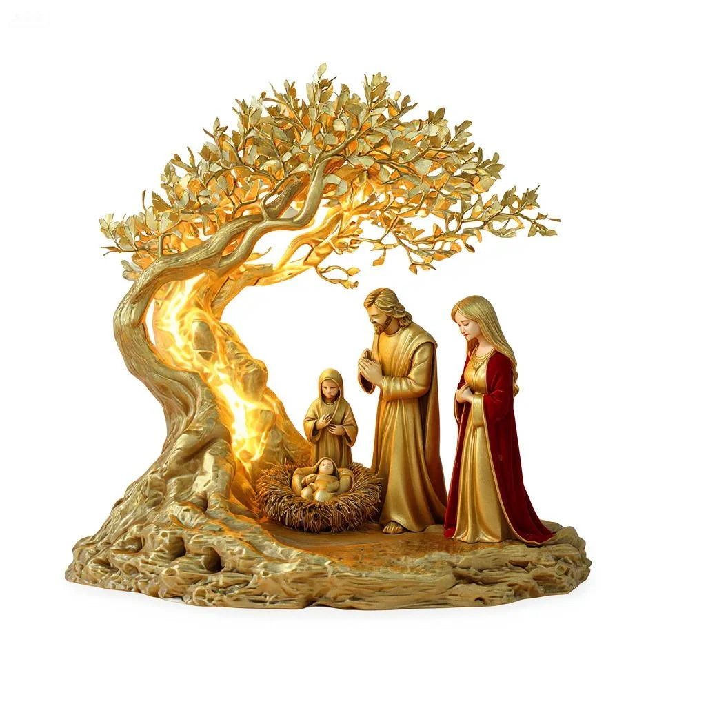 Figura Decorativa de Natal - Presépio Iluminado